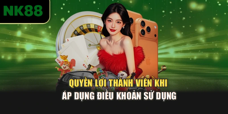Quyền lợi thành viên khi áp dụng điều khoản sử dụng